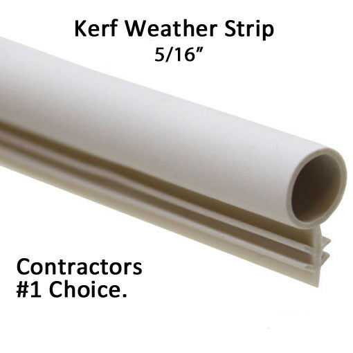 5/16" Window Kerf Slot Sash Weatherstrip Seal Bulb By The Foot [wht/tan/blk/brn]