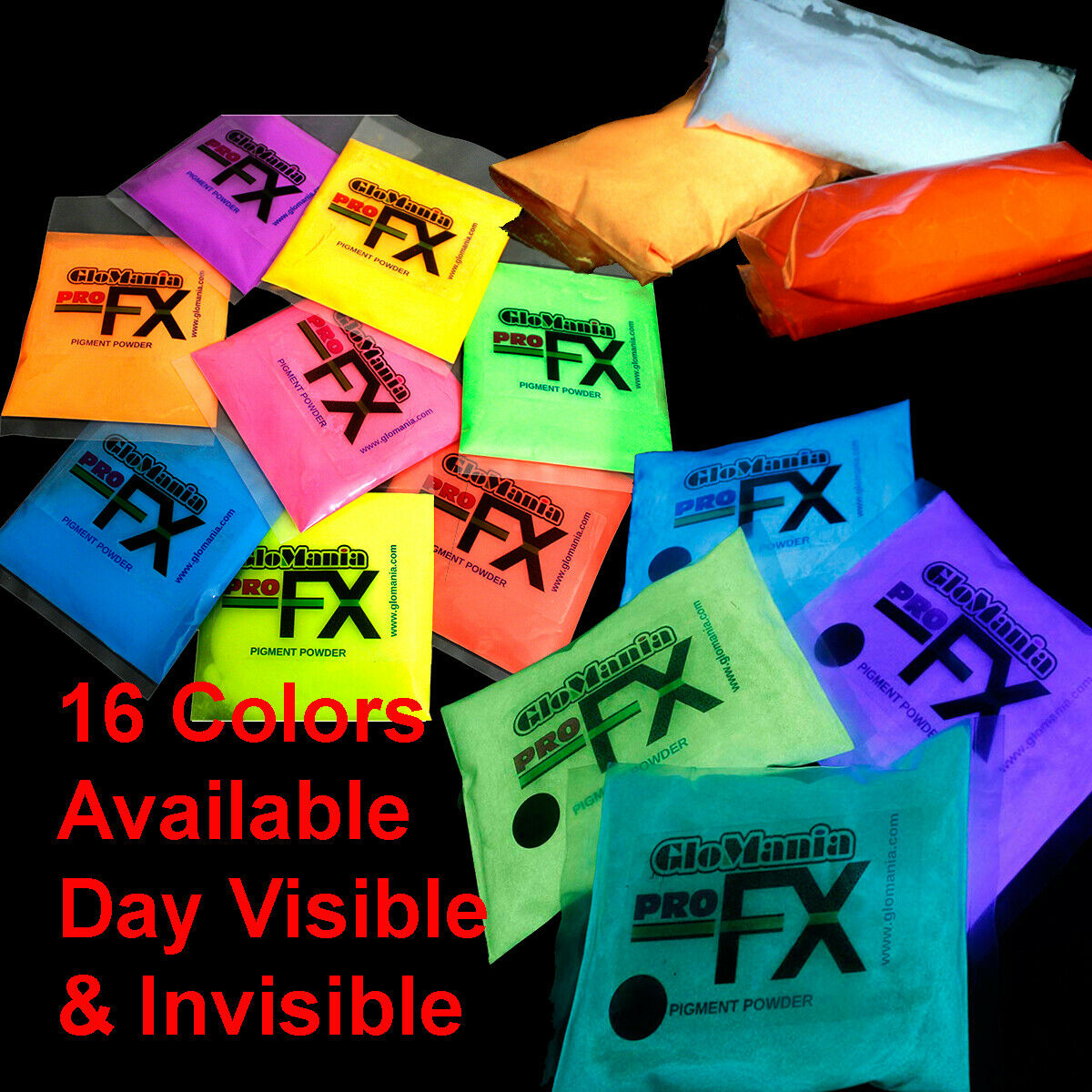 Glow In The Dark Powder Pigment Slime Resin Coating Paint Fluorescent 51 Options