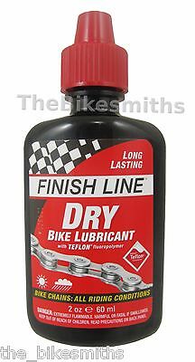 Finish Line Dry Bike Lube Teflon Chain Bottle 2 Oz Ounce Lubricant