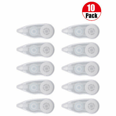 10-pack Compact Correction Tape Office Break Proof Mono White Out School Paper