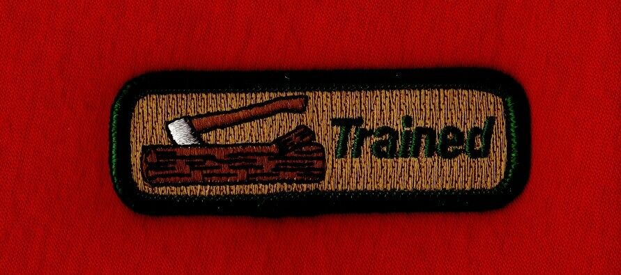 Wood Badge Trained Leader Staff Staffer Axe Log Uniform Patch Boy Scout Beads