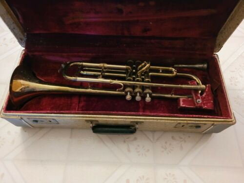 Vintage Brass Trumpet Usa By York With Case!
