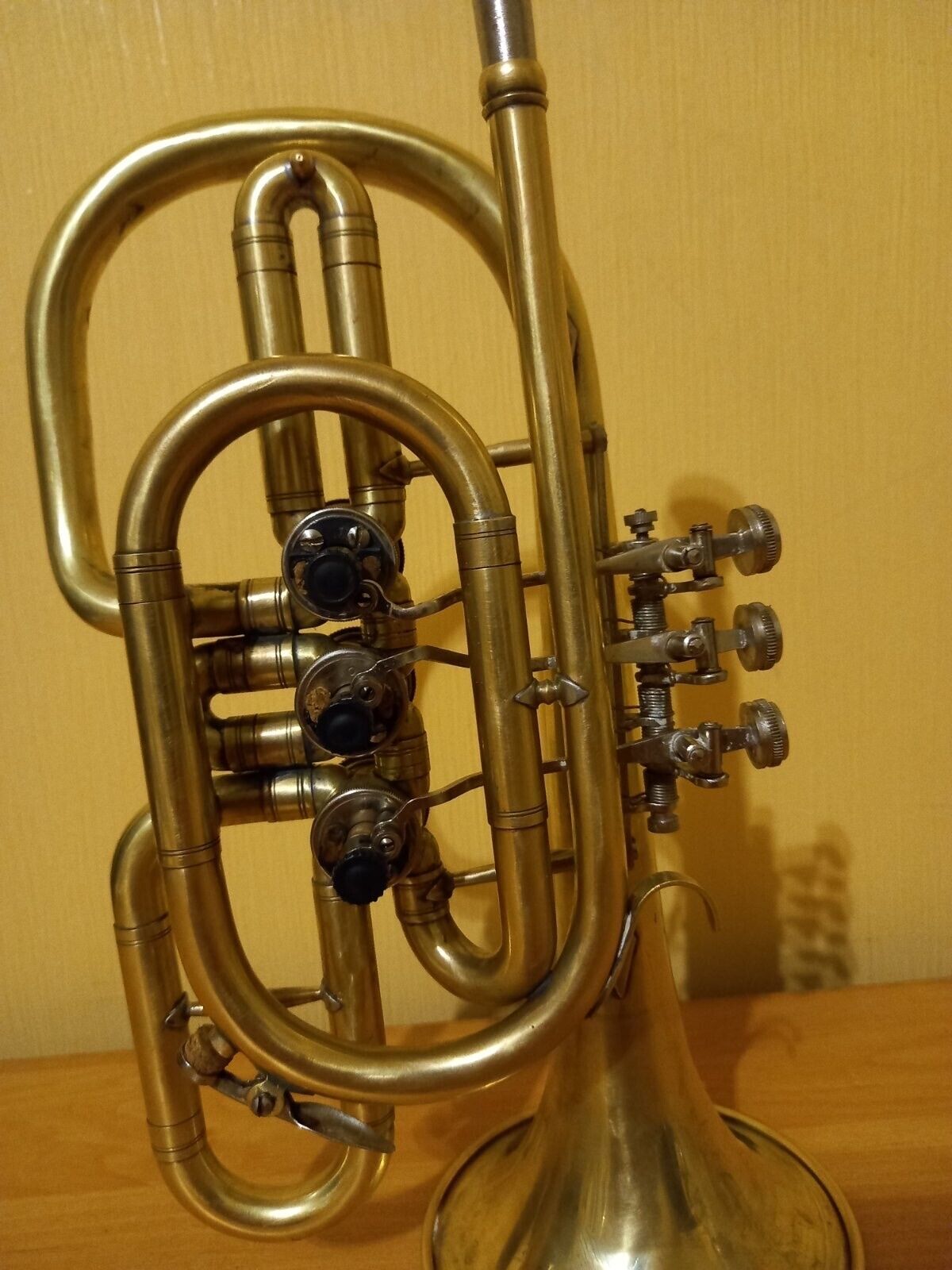 Soviet Trumpet Cornet Ussr  Musical Wind Instrument Vintage And Rare