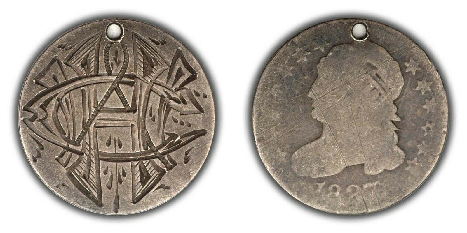 1827 Capped Bust Dime - Love Token!