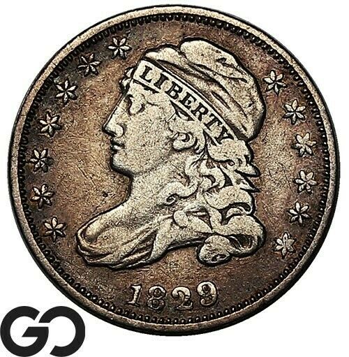 1829 Capped Bust Dime, Early Date Colector Type Silver 10c