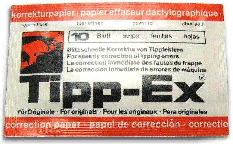Typewriter Tipp- Ex Correction Paper 10 Strips Tippex 1 Packet Correction Tabs