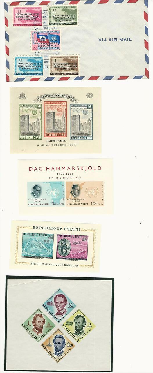 Haiti, Postage Stamp, #442-3, C136-8 Cover, C169a, C211a, C144a Mint Nh, Jfz