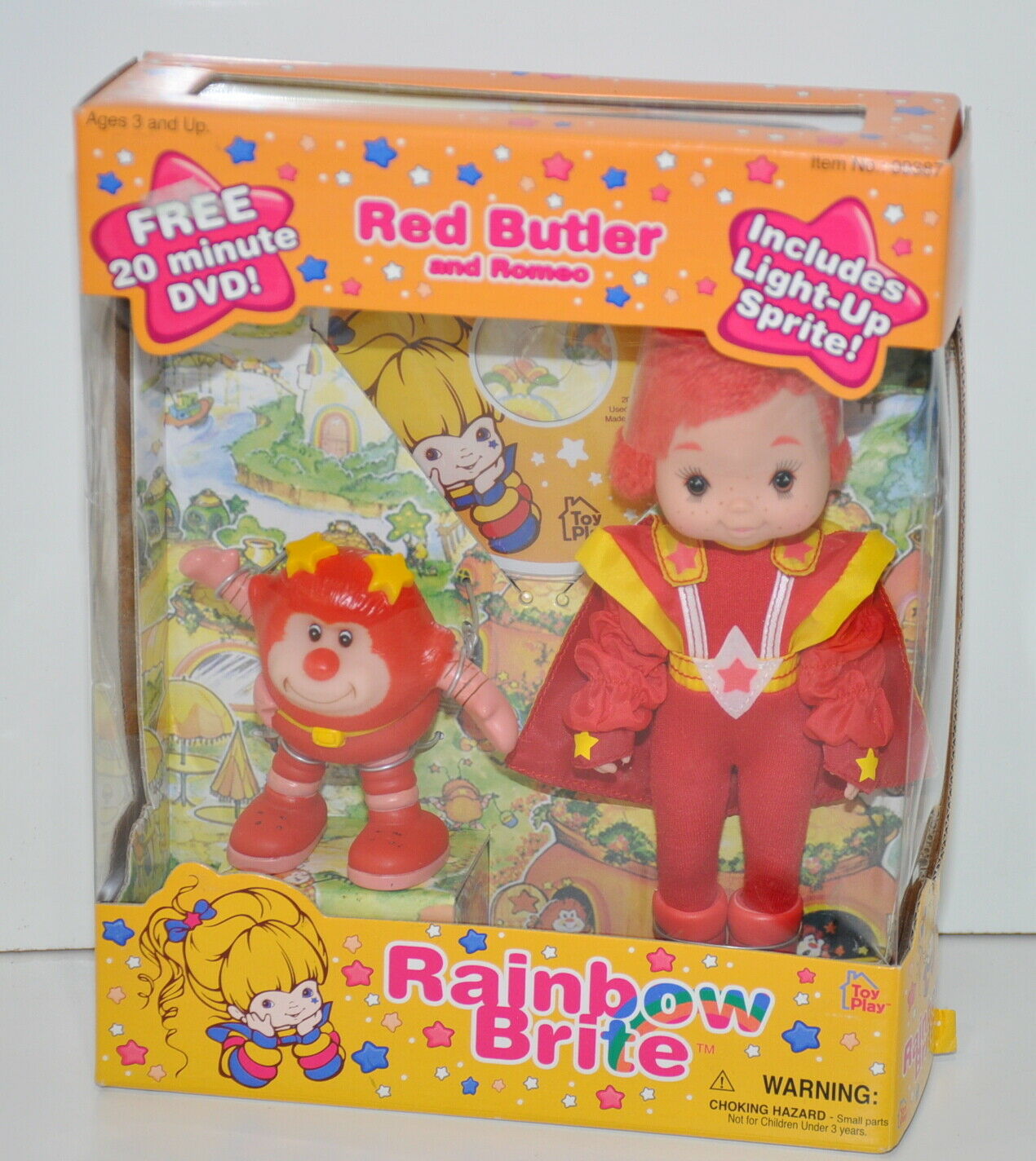Rainbow Brite Red Butler And Romeo Light Up Sprite Figure Dvd 2003 New
