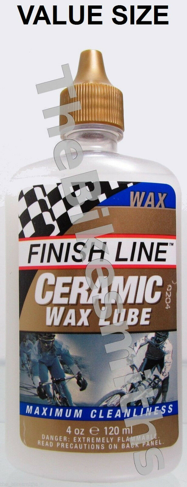 Finish Line Ceramic Wax Bike Lube Chain Oil Drip Bottle Economy Size 4oz Ounce